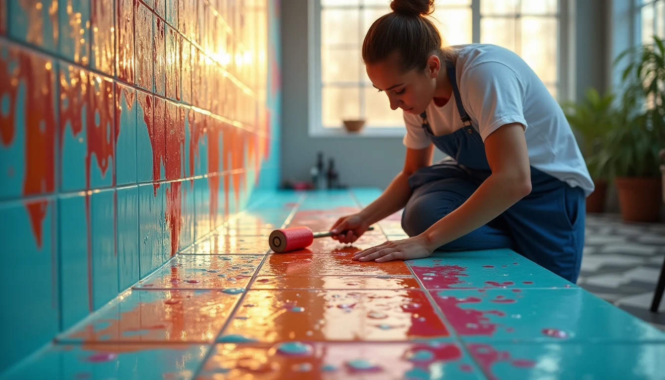 Peinture résine carrelage salle de bain : 5 techniques pro en 2026